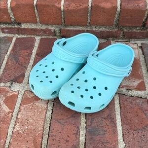 turquoise Crocs Ladies Size 7
